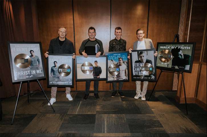 Jeremy Camp Celebrates 6 RIAA Gold Singles in Intimate Nashville Celebration Jeremy Camp